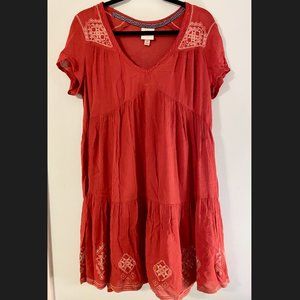 Red Embroidered Dress from Knox Rose